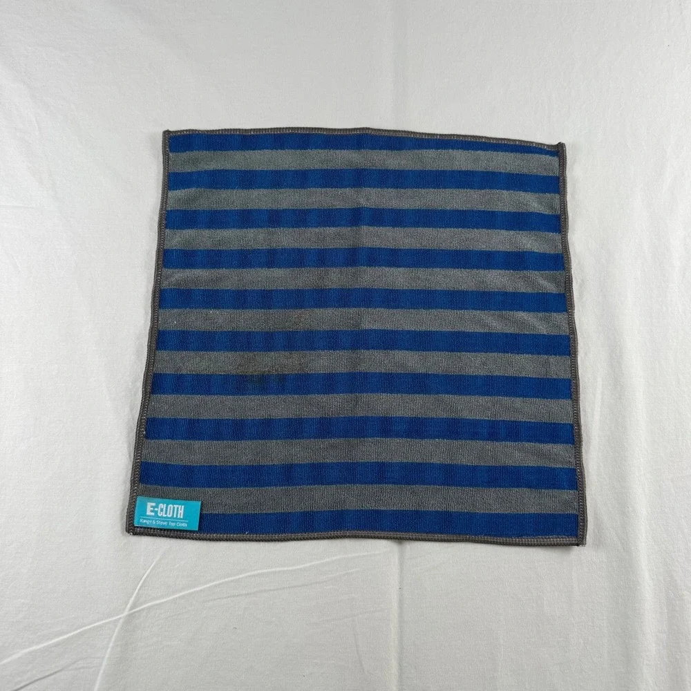 E-Cloth Blue Gray Striped Microfiber Range & Stove Top Cloth NWOT